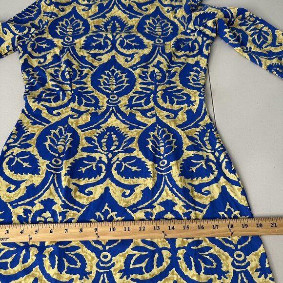 J. Mclaughlin Dress Floral Blue size M - Picture 9 of 11